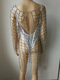 Crystal Chain Dress - Beasty Chicks 